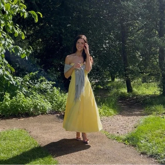 House of CB Yellow Strapless A-Line Sundress - Picture 3 of 3